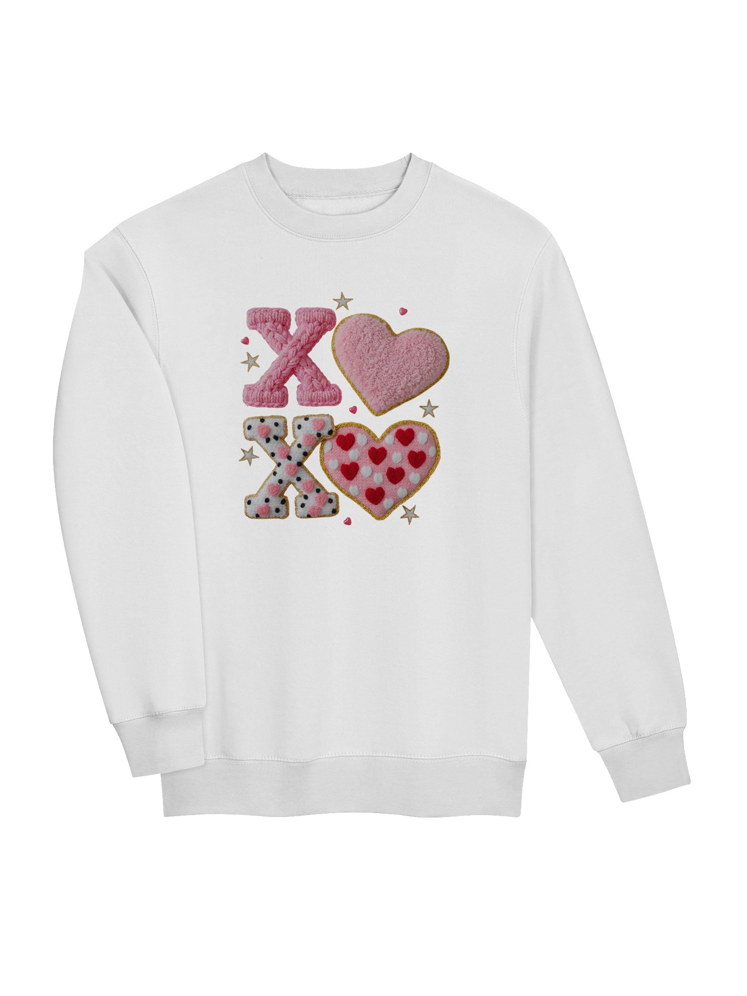 XOXO Hearts Faux Yarn Crewneck Sweatshirt product image (14)