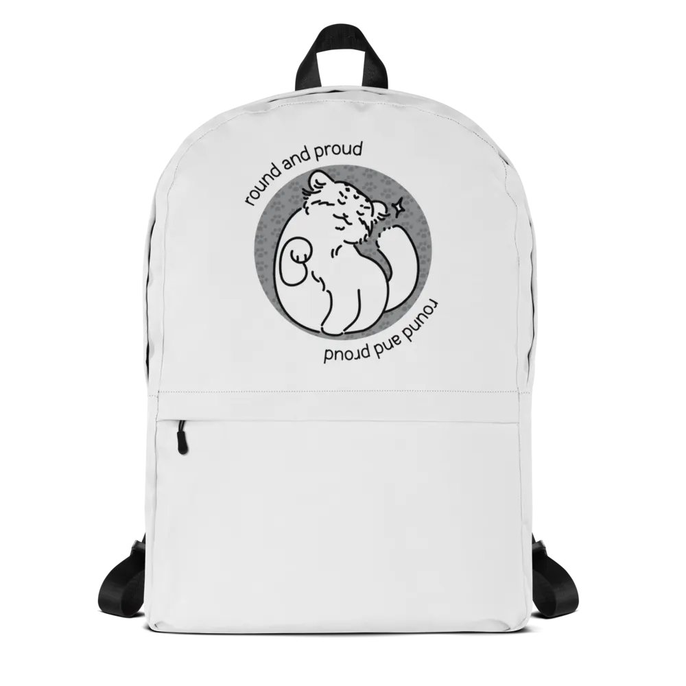 Round and Proud Manul Unlabeled Version - Backpack product image (1)
