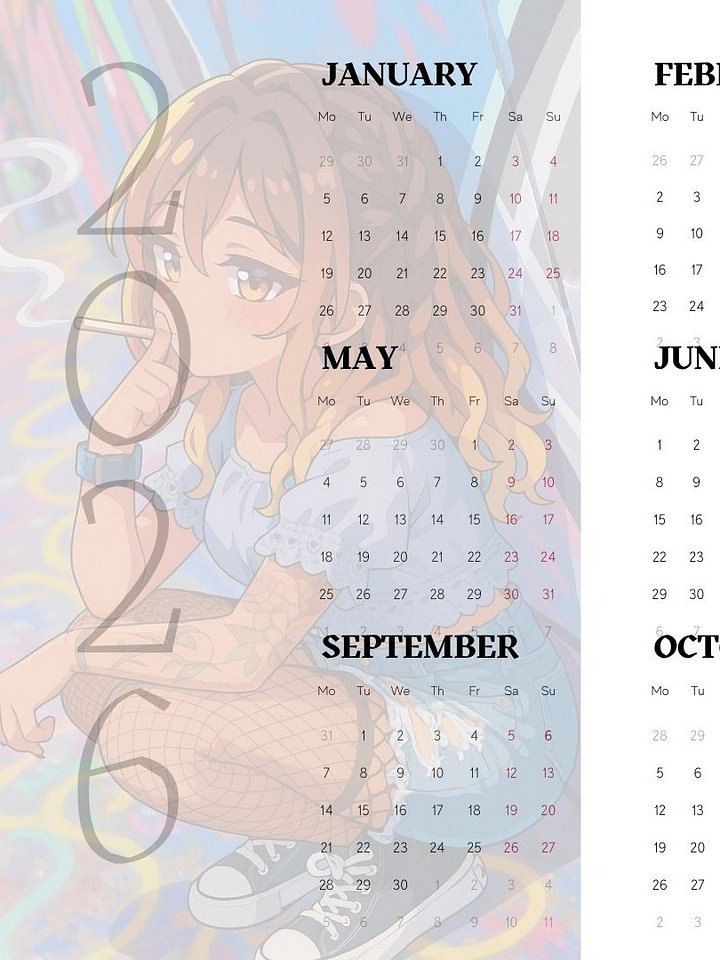 Digital Calendar 2026 product image (1)