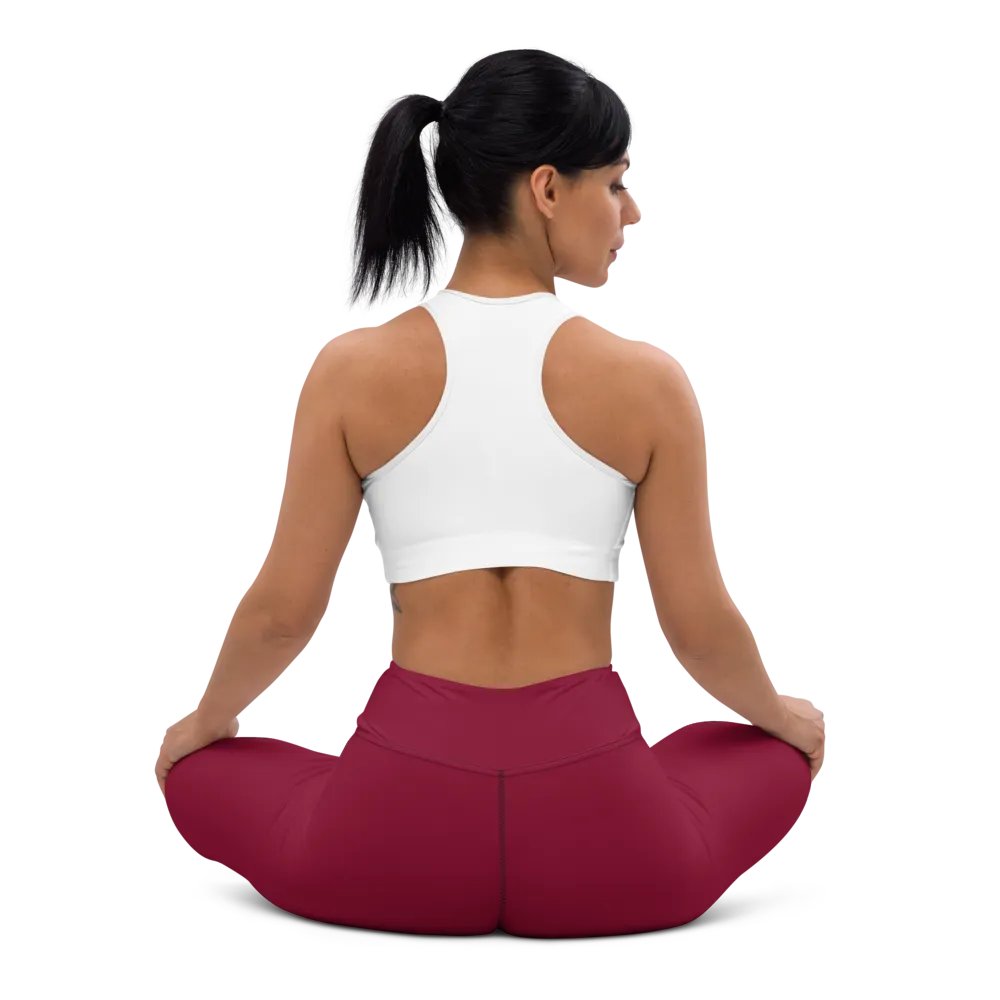 Maroon High-Waist Leggings product image (4)