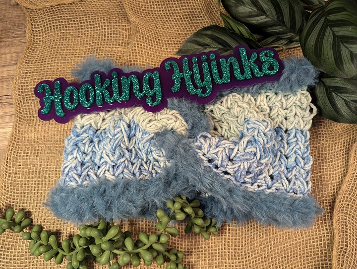 Cluster Puff Headband - Blue/White product image (1)