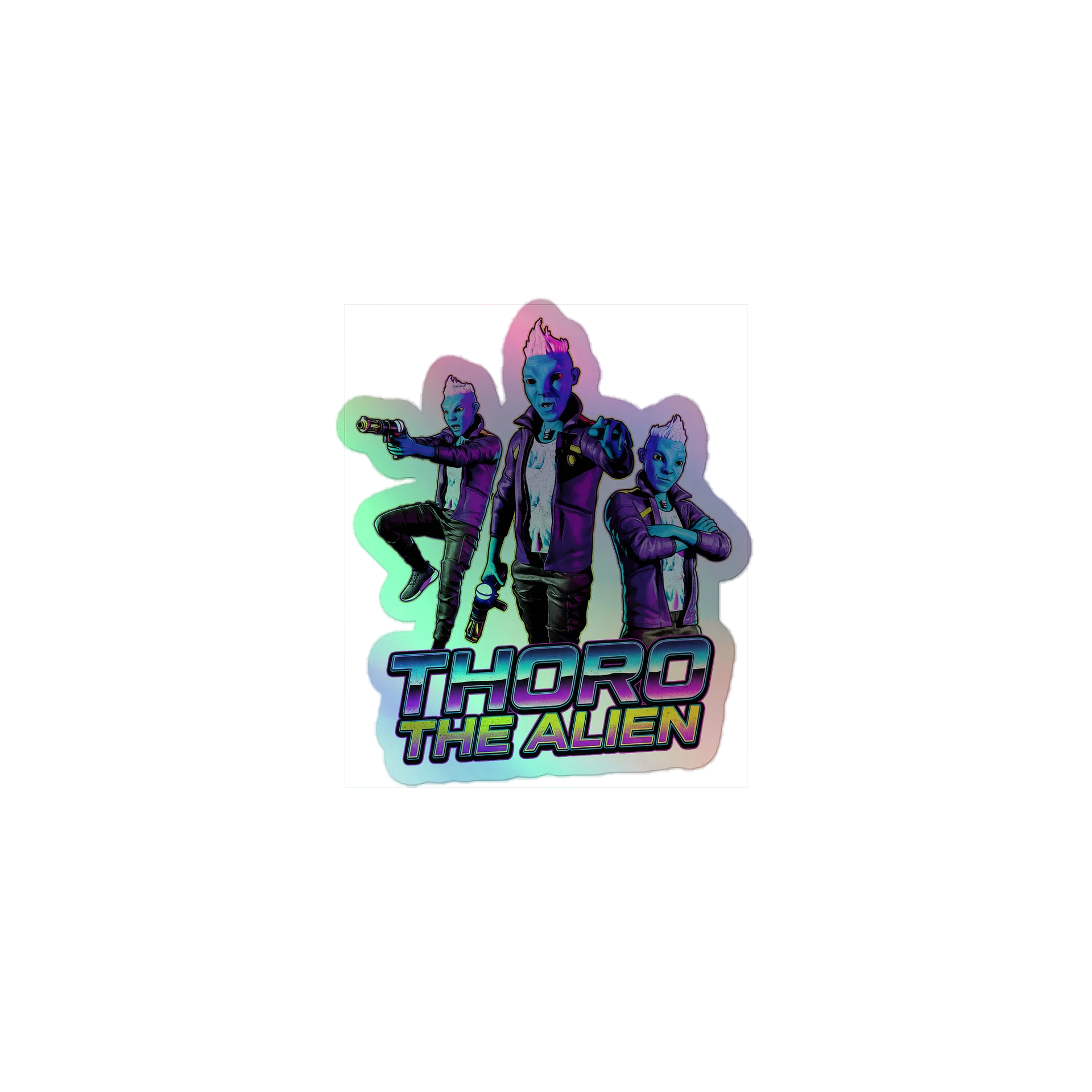 Thoro the Alien – Holographic Sticker product image (1)