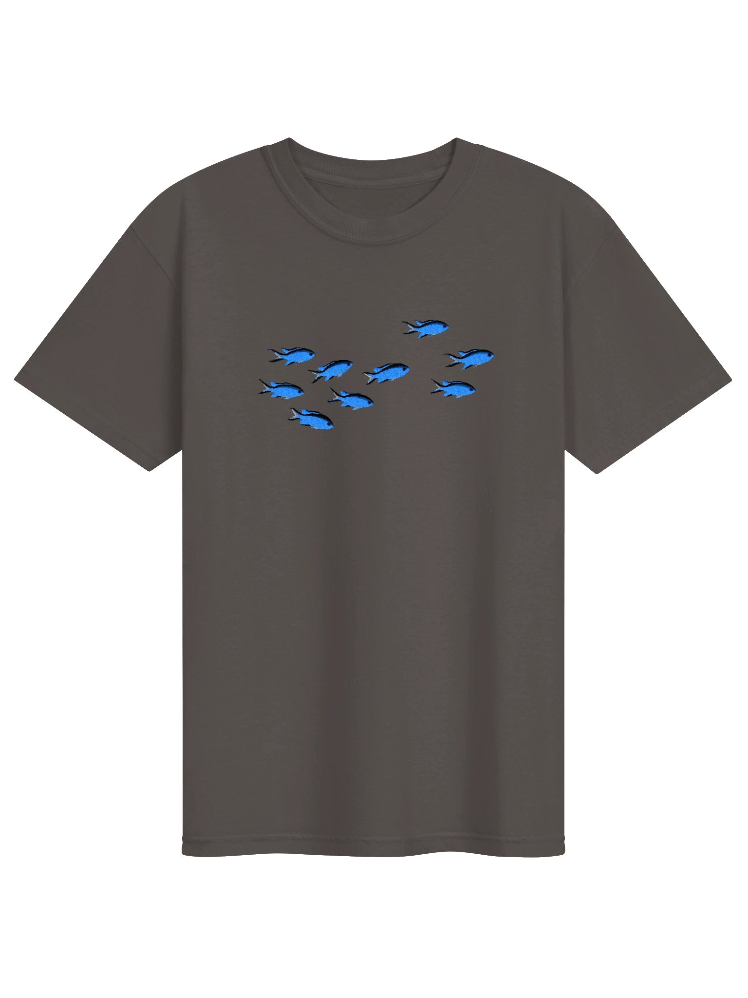 A School of Blue Chromis Embroidered Premium Shirt | Saltwater Reef Aquarium Fish & Marine Life Apparel product image (4)