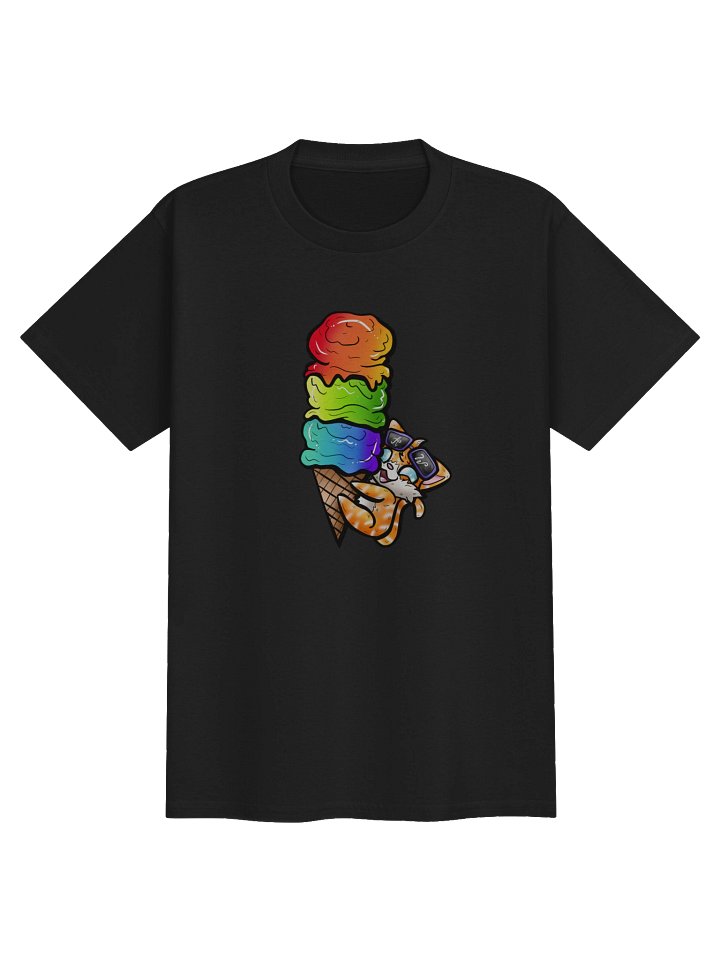 Arcade Warrior Rainbow Ice Cream Cat Youth T-Shirt product image (1)