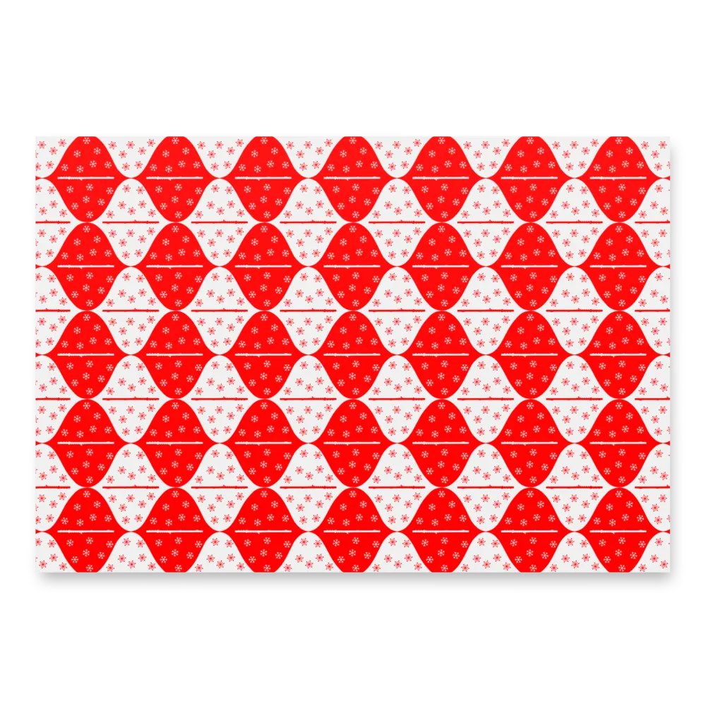 Flutes and Snowflakes - C Flute - Red Gift Wrap Paper Sheets product image (3)