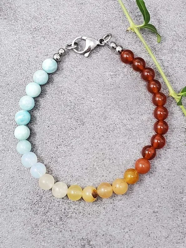 Water Phoenix Bracelet • Amazonite and Carnelian product image (2)
