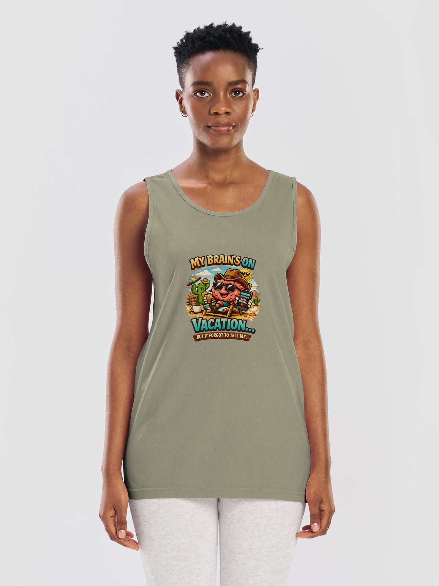 Copy of “My Brain’s On Vacation – Comfort Colors Tank” the vibe product image (27)