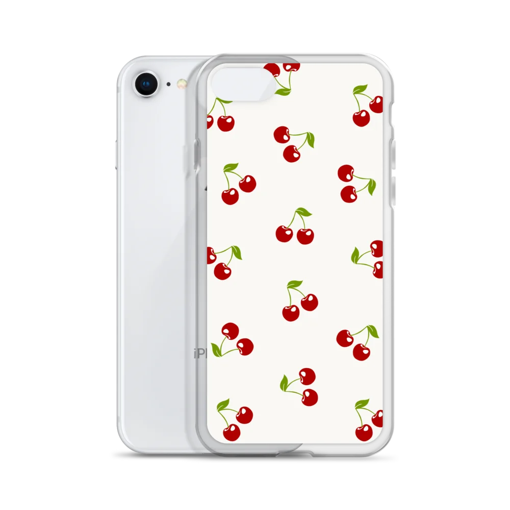 Cherry Pairs Clear iPhone Case product image (2)
