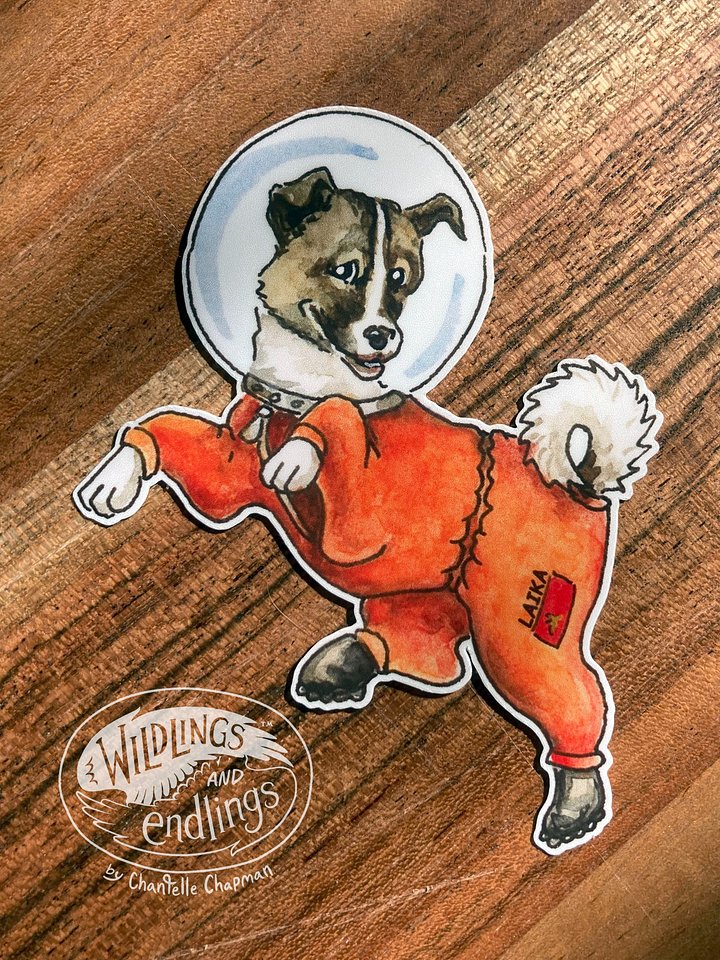 'Space Dog' - art decal product image (1)