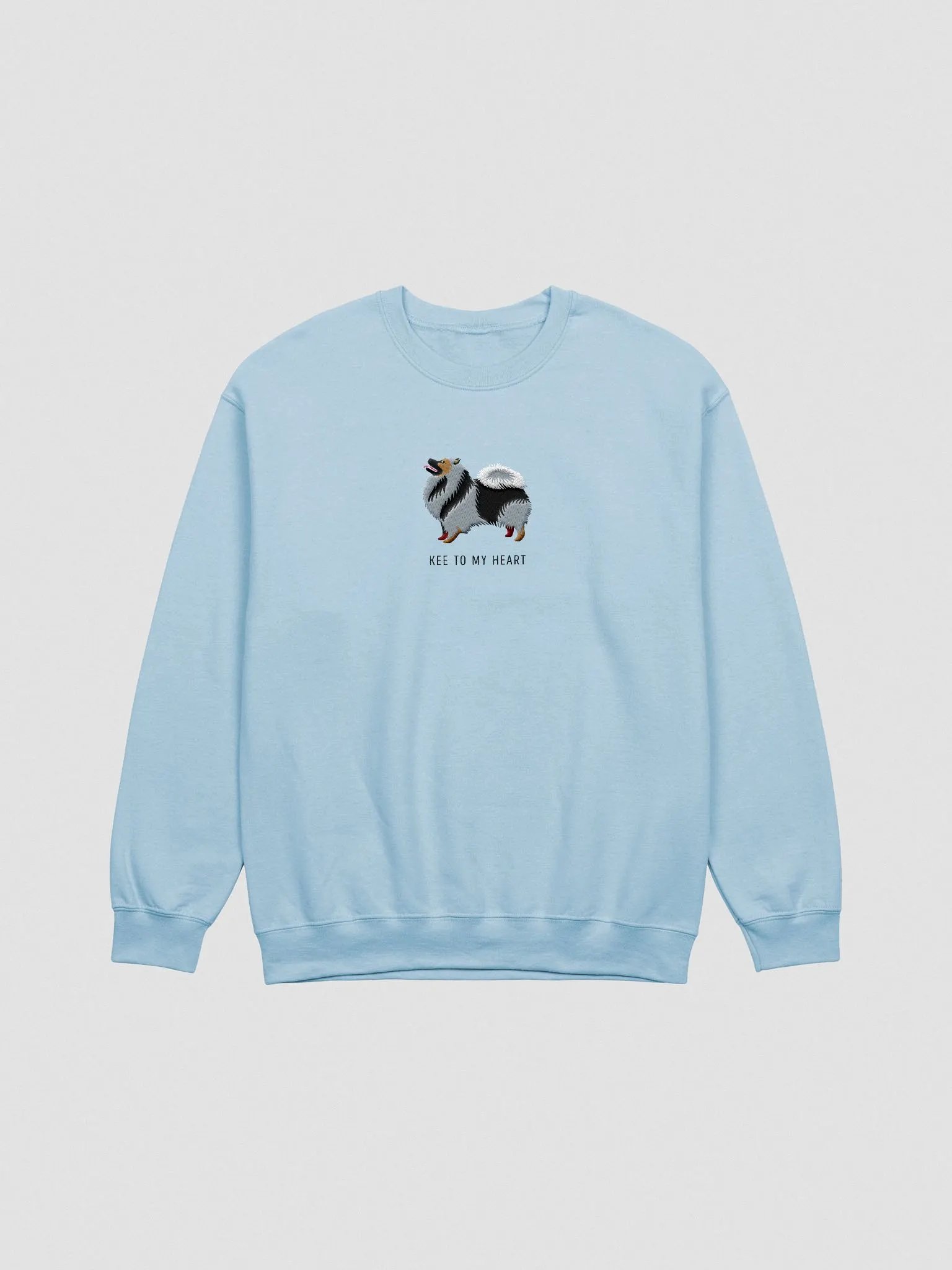 Kee to My Heart Sweatshirt (Embroidered) of a Keeshond product image (4)