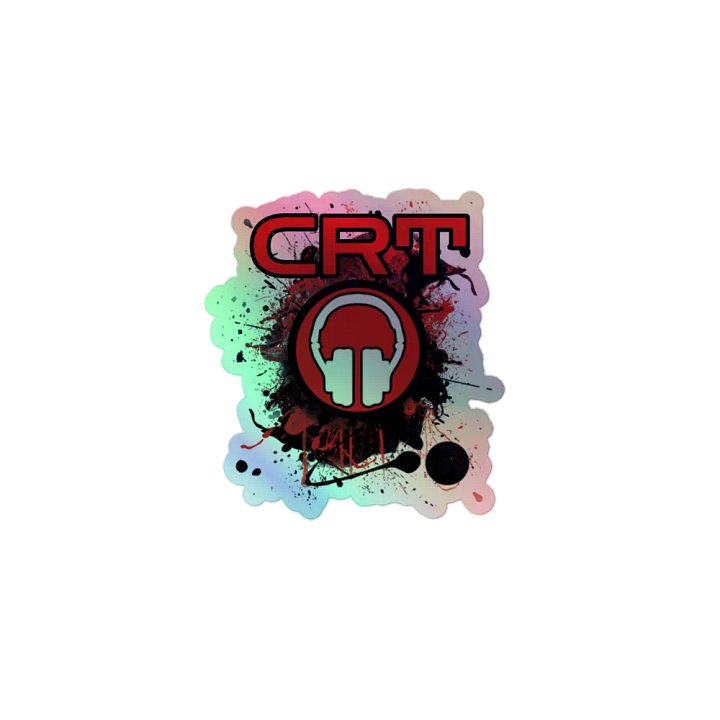 CRT Paint Splatter Holographic Sticker product image (1)