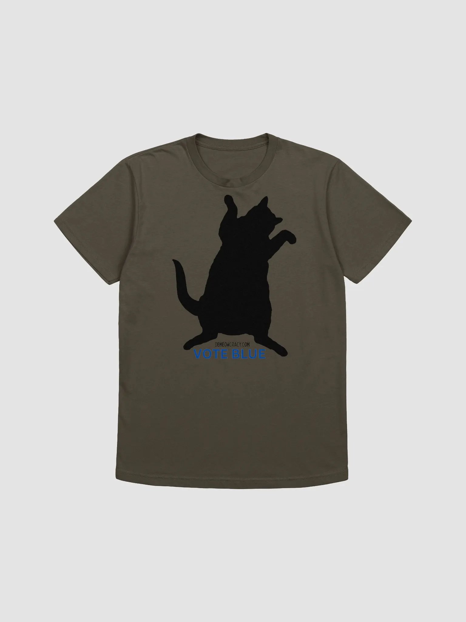 Vote Blue Dancing Black Cat Supersoft Slim Fit T-Shirt product image (3)