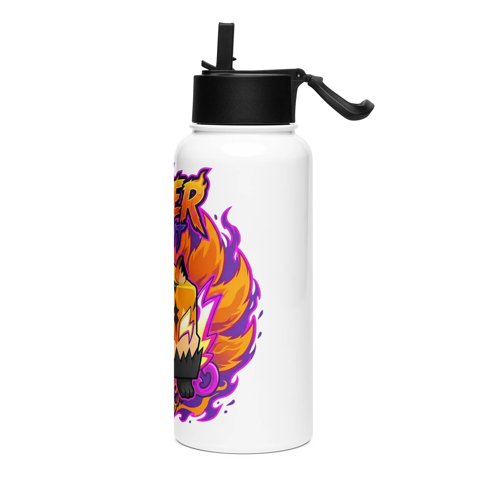 Tiger Fruit Blox Fruits Gamer Stainless Steel Water Bottle With Straw Gift For Kids product image (3)