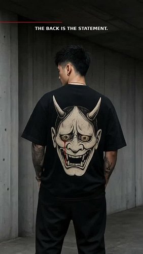 The back is the statement.

Heavyweight feel. Oversized fit. HANNYA / DROP 01 is built for after dark.

Tap to shop the drop....