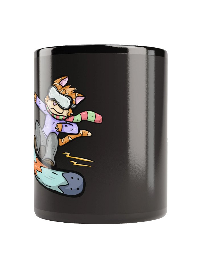 Rusty Snowboarding Holiday Black Mug Christmas 2025 product image (2)
