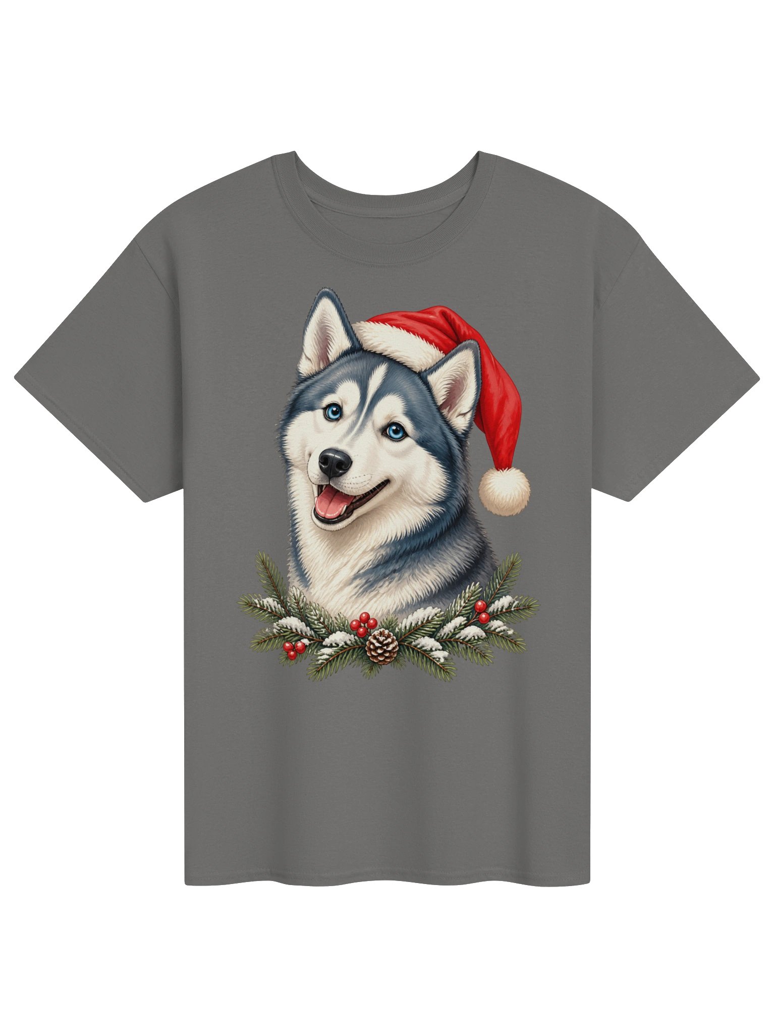 Husky Santa T-Shirt product image (21)