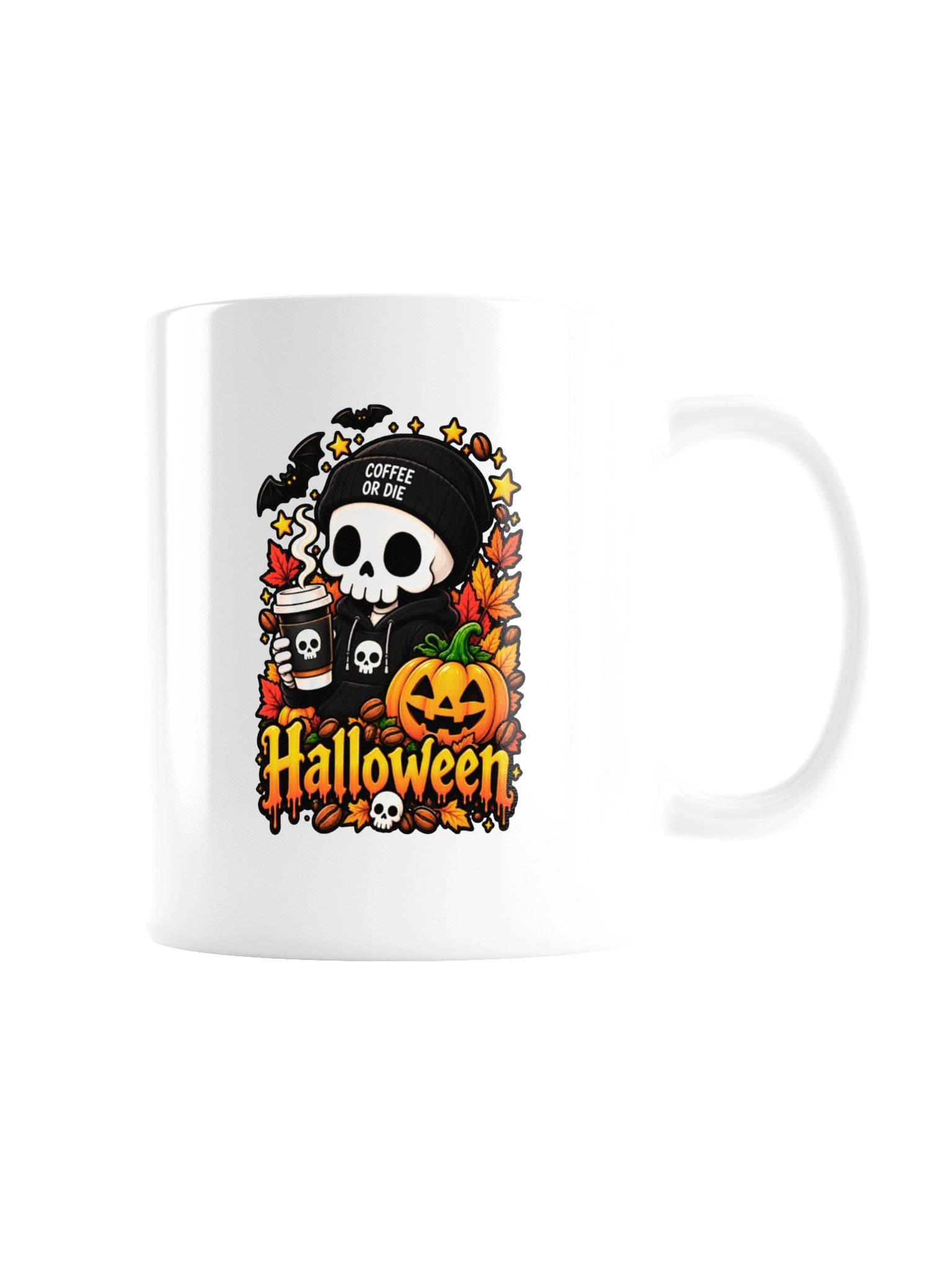Skull Halloween Coffee Mug – Coffee or Die product image (7)