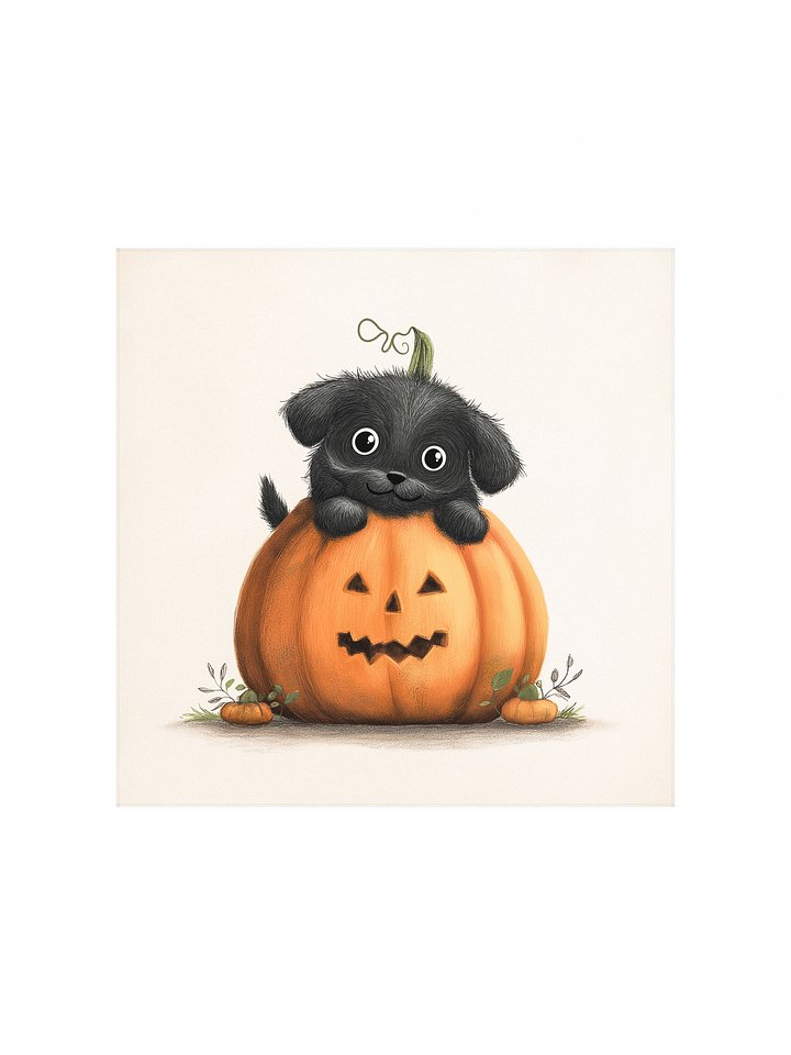 Cute Halloween Puppy in Pumpkin product image (2)