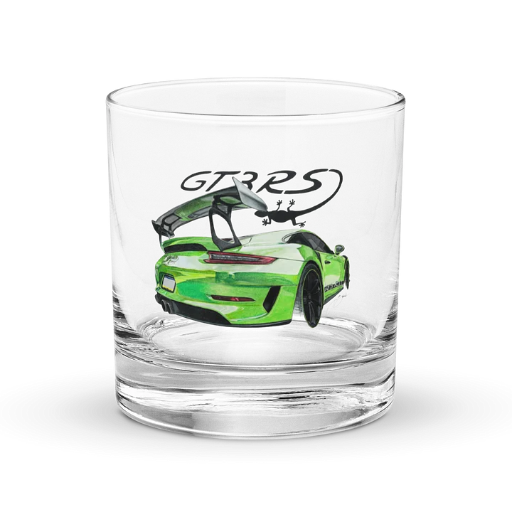 Green Lizard Rocks Glass product image (1)