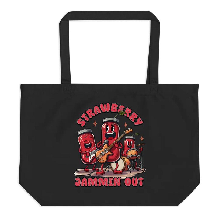 Strawberry Jammin Out Jars Organic Cotton Tote product image (1)