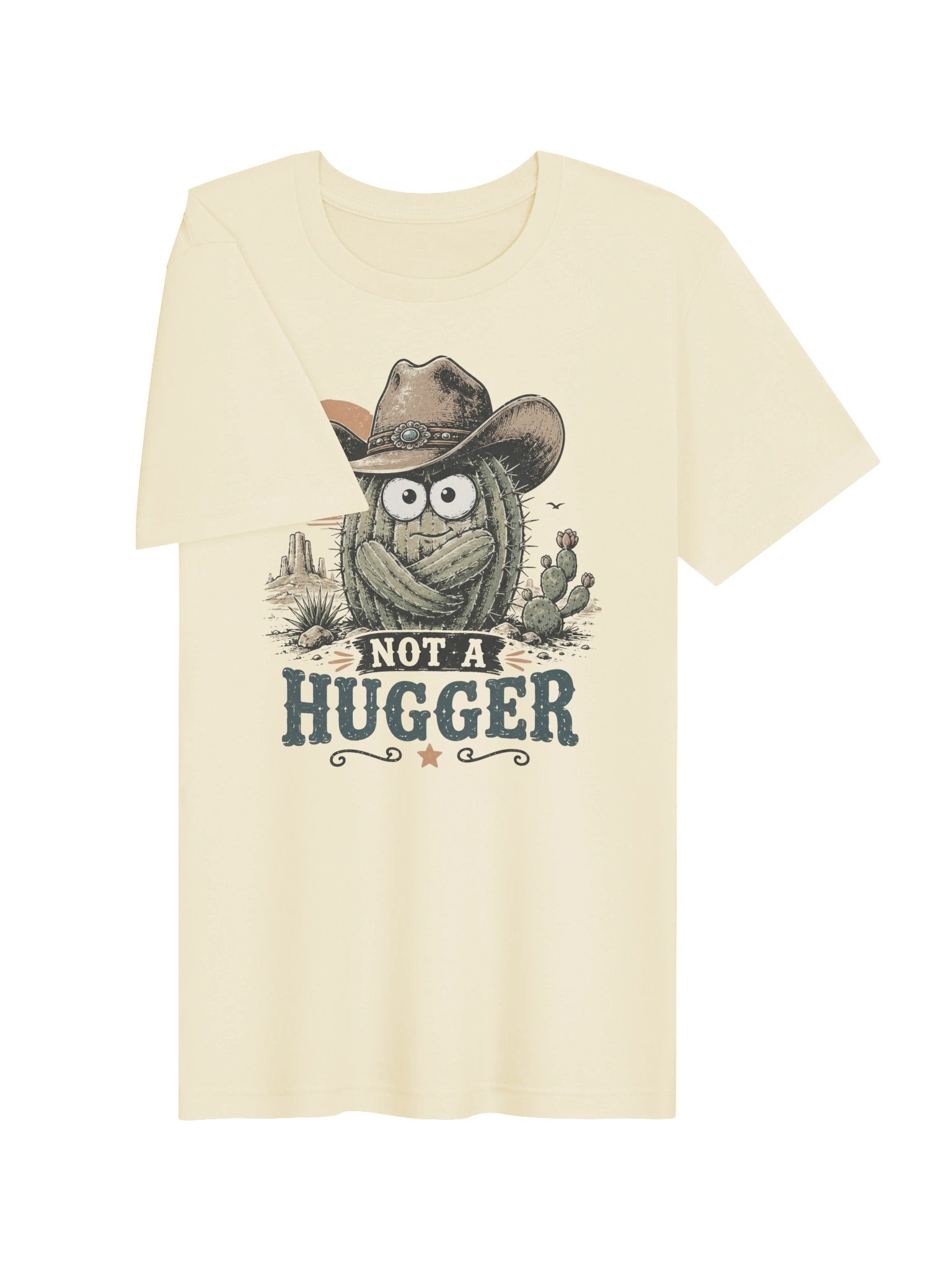 Not a Hugger Cactus Cowboy T-Shirt | Funny Western Tee product image (17)
