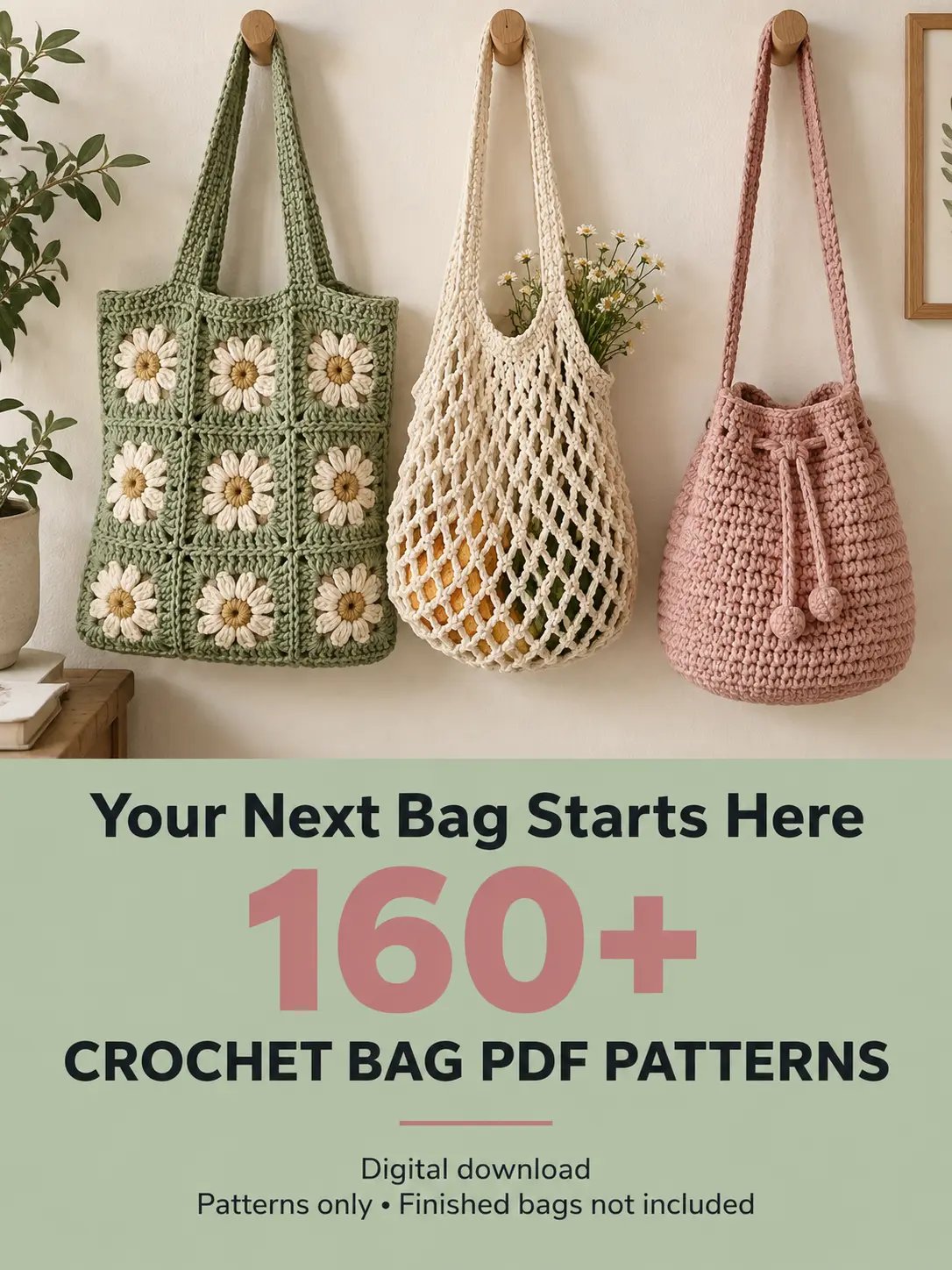 160+ Crochet Bag Patterns PDF Bundle product image (4)