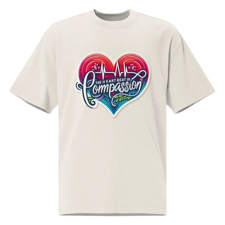 Compassionate Heartbeat Oversized Tee product image (3)