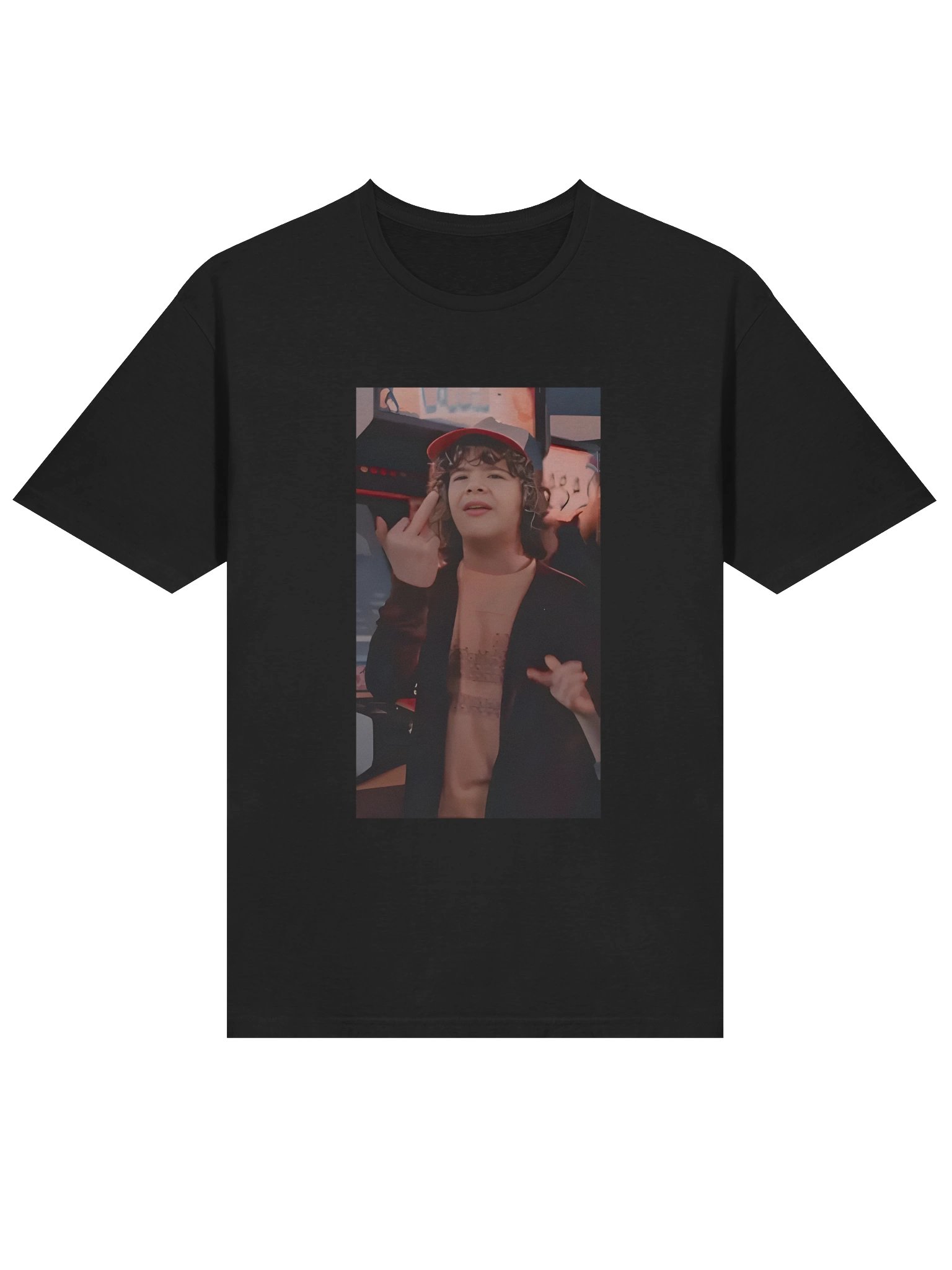 Dustin Henderson Stranger Things Middle Finger Netflix Serie Shirt product image (2)