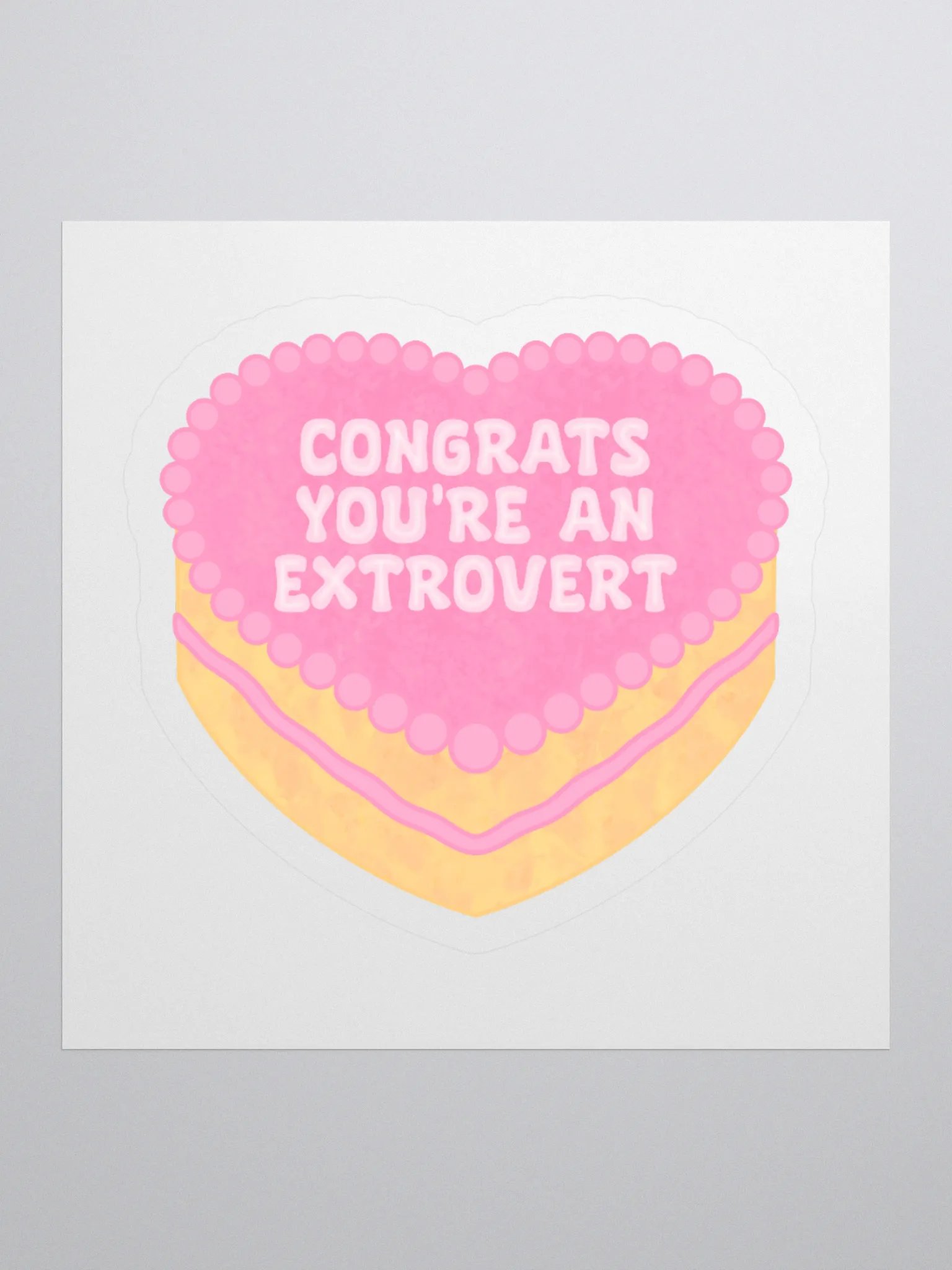 Extrovert Cake Sticker product image (1)