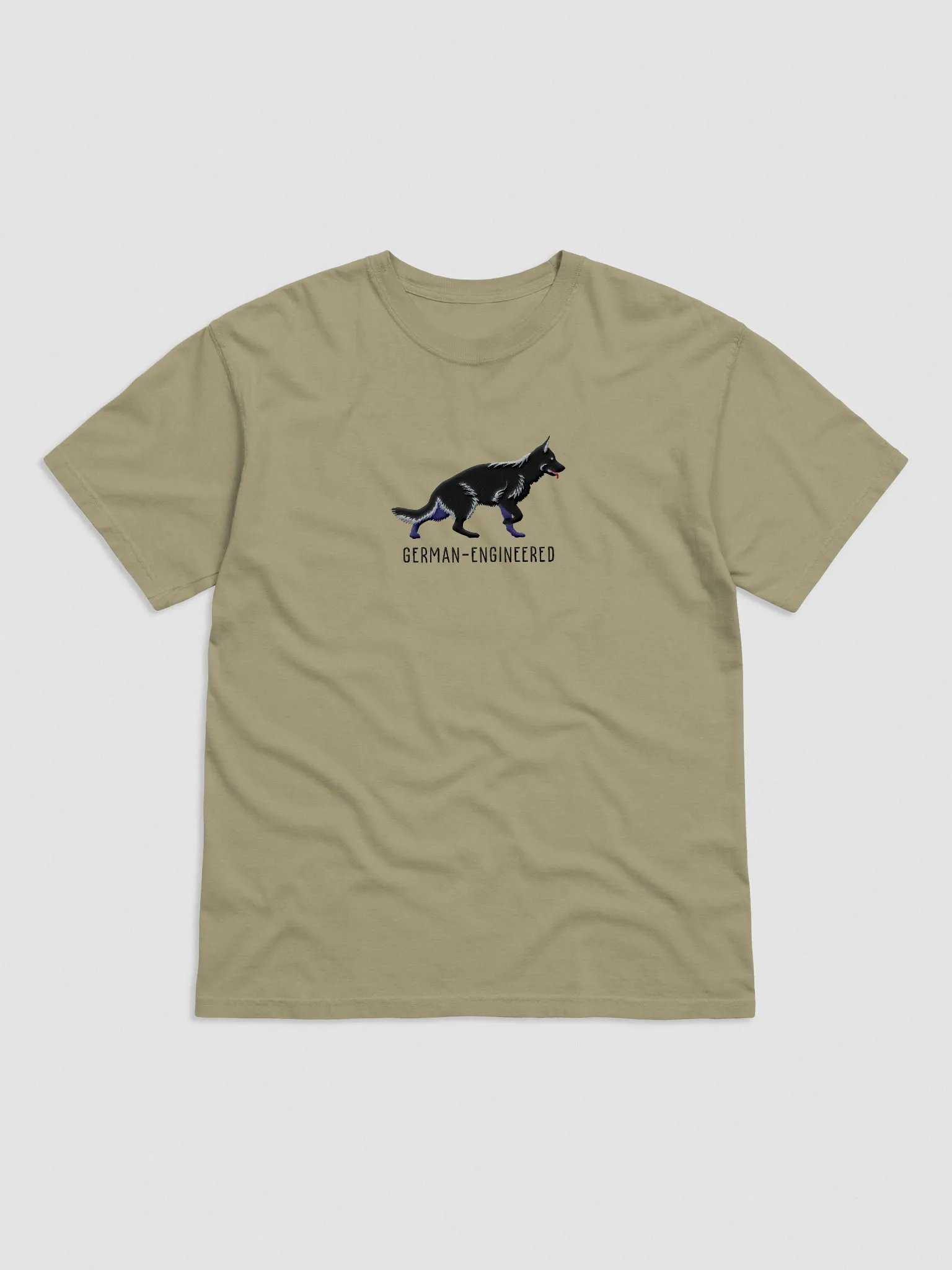 German-Engineered T-Shirt(Embroidered) of a German Shepherd(Black) product image (4)