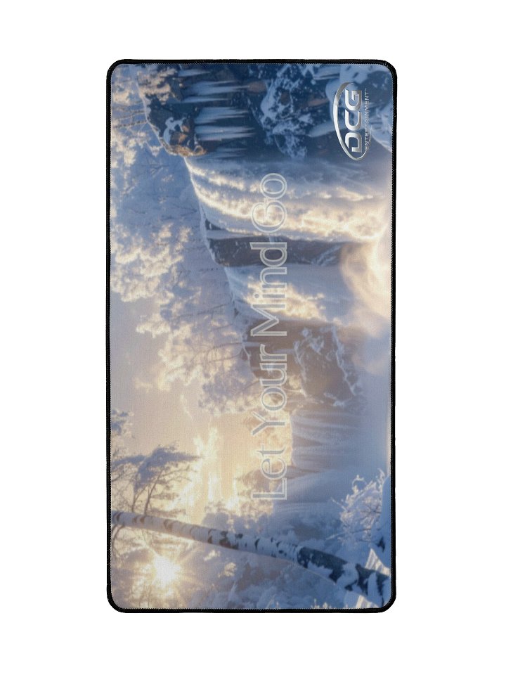 Serene Winter Waterfall Desk Mat product image (2)