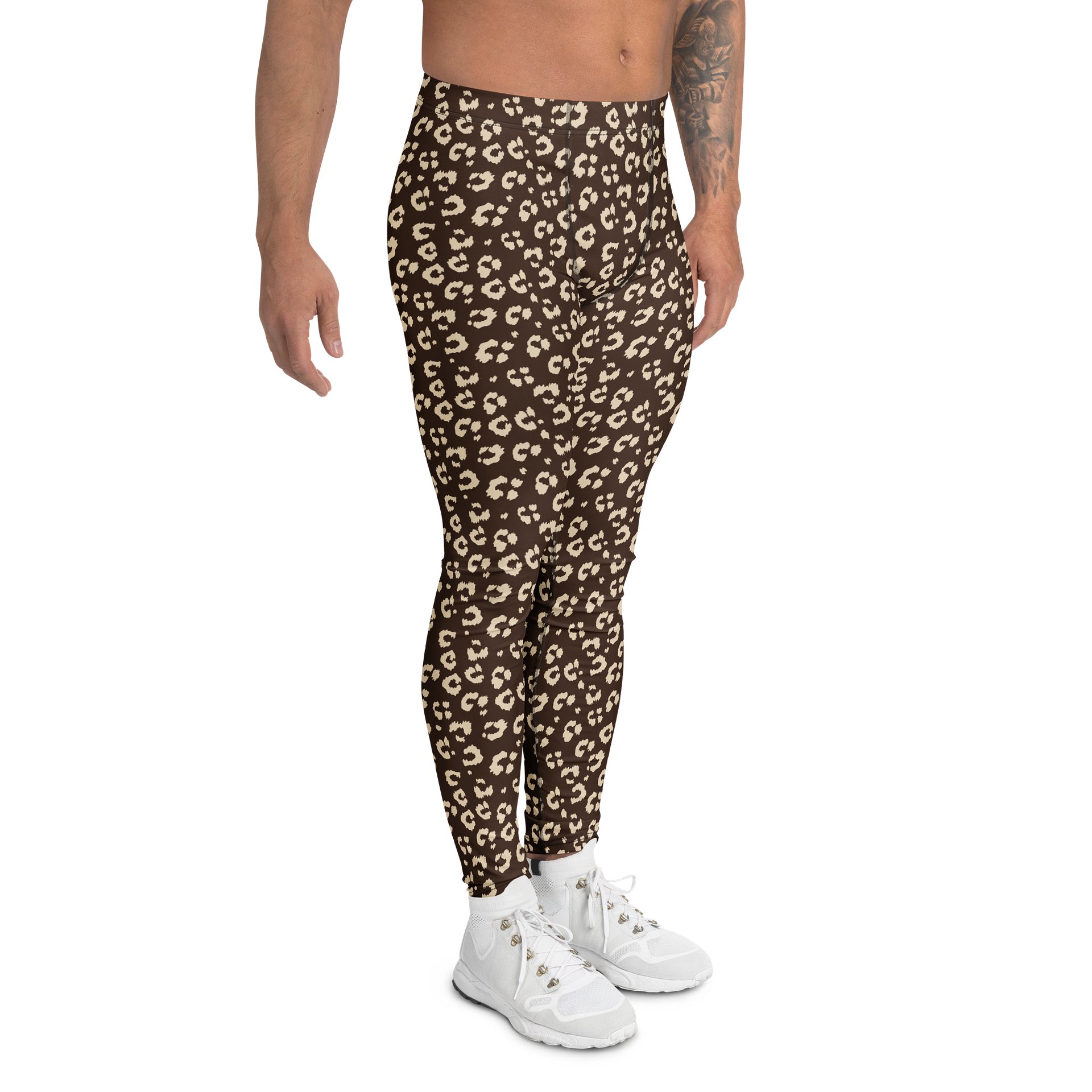 Trendy Leopard Print Athletic Men's Leggings product image (3)