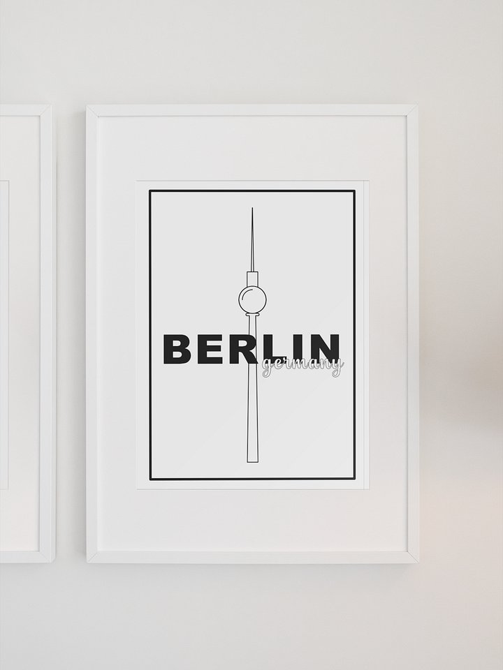 Berlin TV Tower Minimalist Poster, Iconic German Landmark Art, Black and White City Line Drawing, Urban Chic Wall Decor, Travel Gift product image (1)