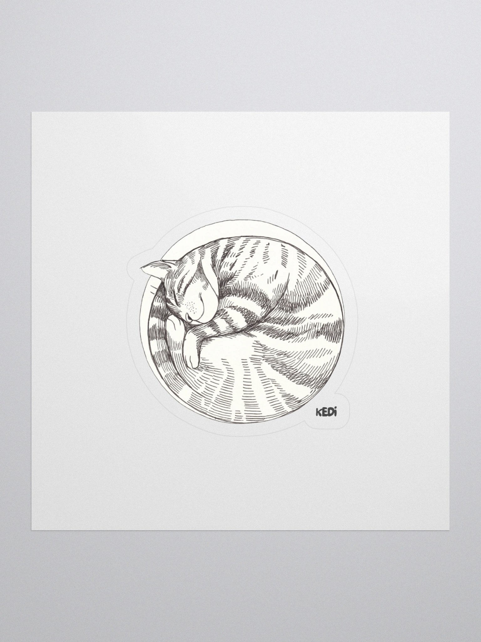 Dreaming Cat Kiss Cut Stickers product image (1)