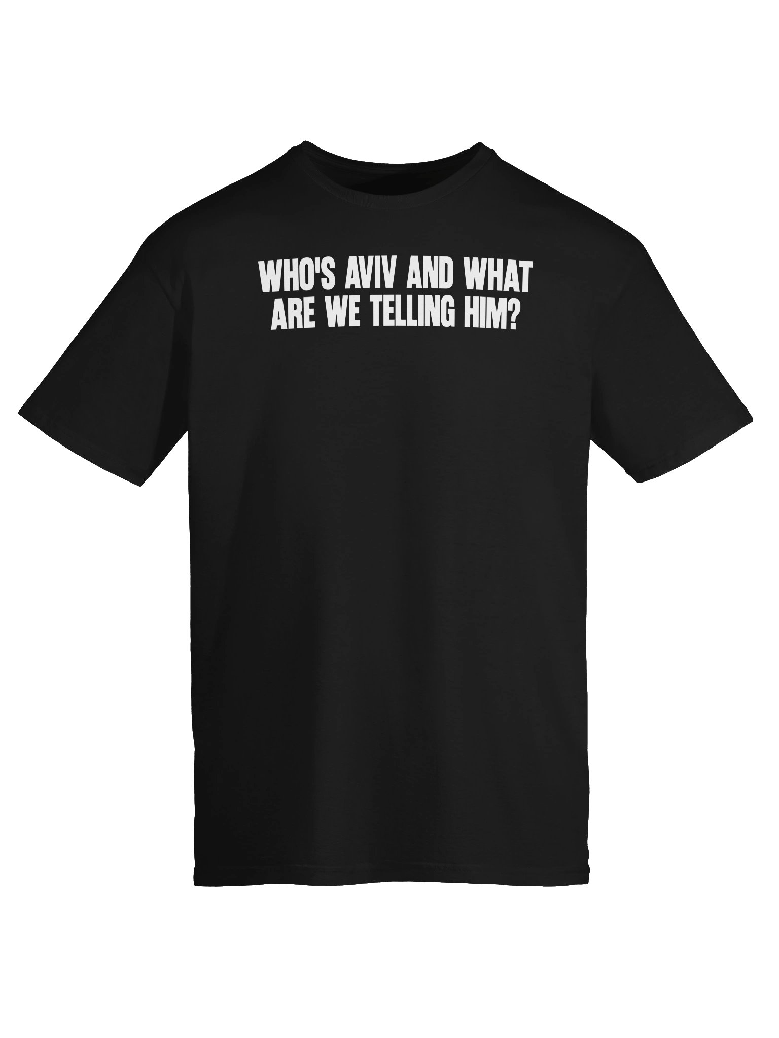 Who’s Aviv And What Are We Telling Him T-Shirt product image (6)