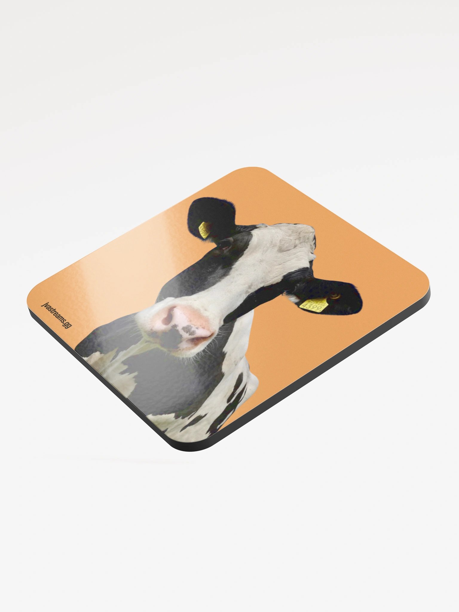 Cow Glossed Cork Coaster product image (3)