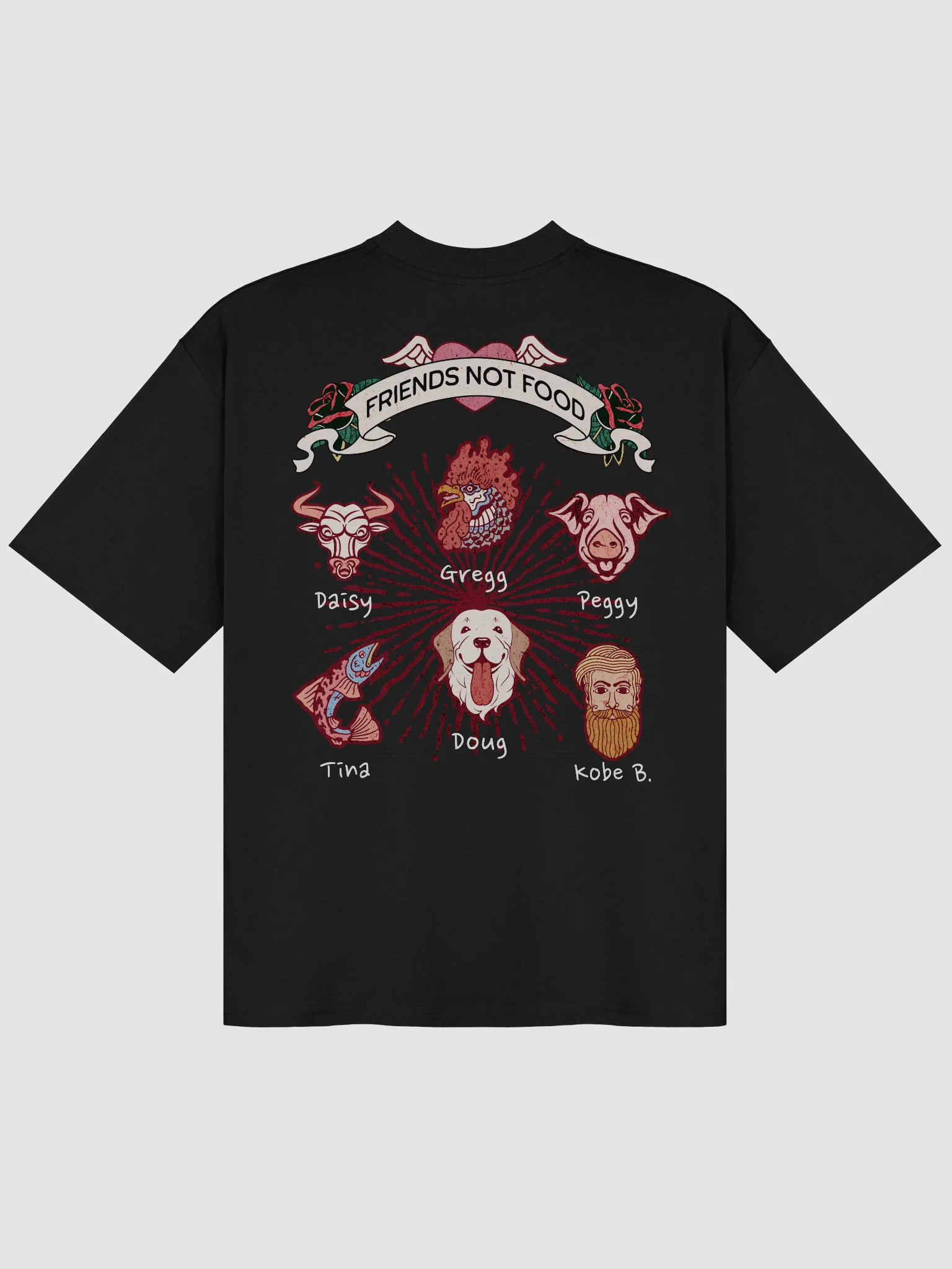 Friends Not Food Oversized Tee product image (3)