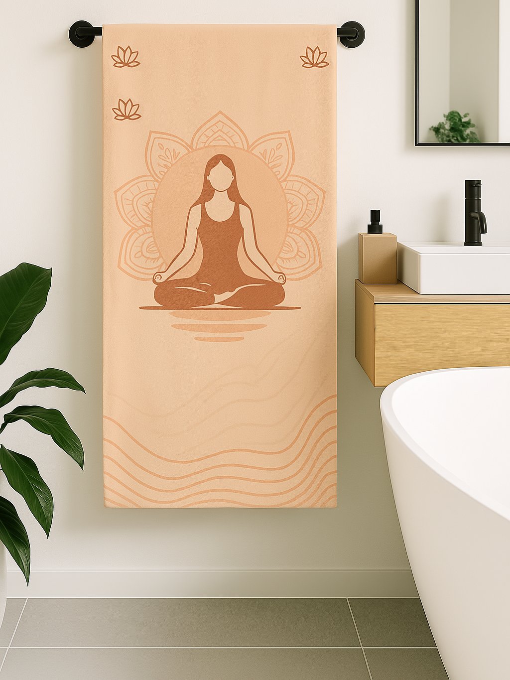 Toalla de Playa “Tranquil Flow” – Diseño Mandala (Algodón y Poliéster) product image (3)