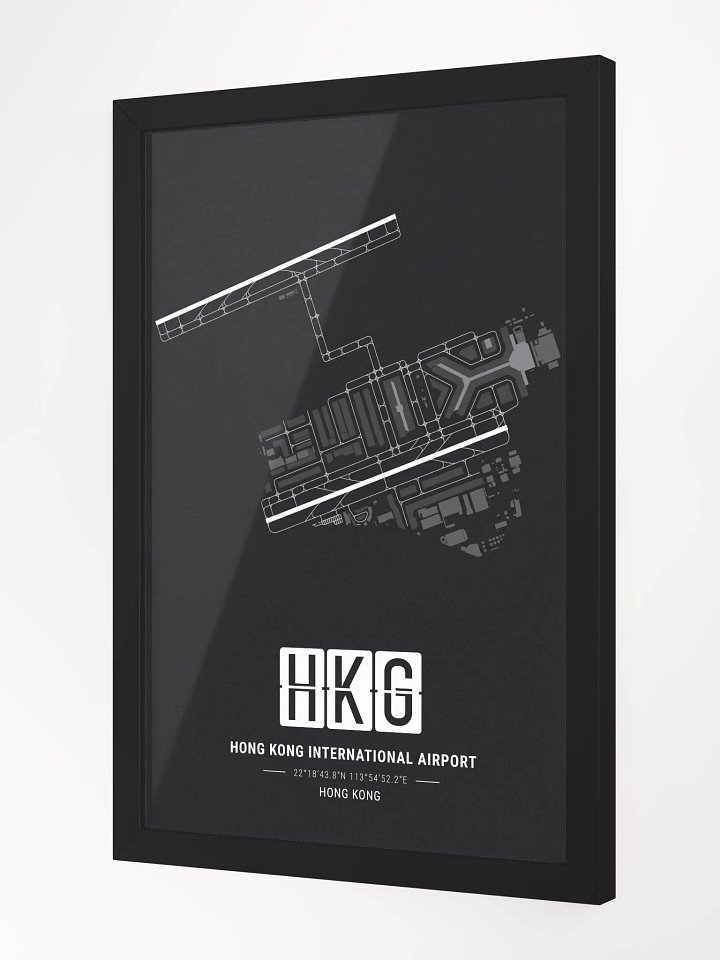 Framed Airport HKG Premium Map On Matt Paper product image (2)