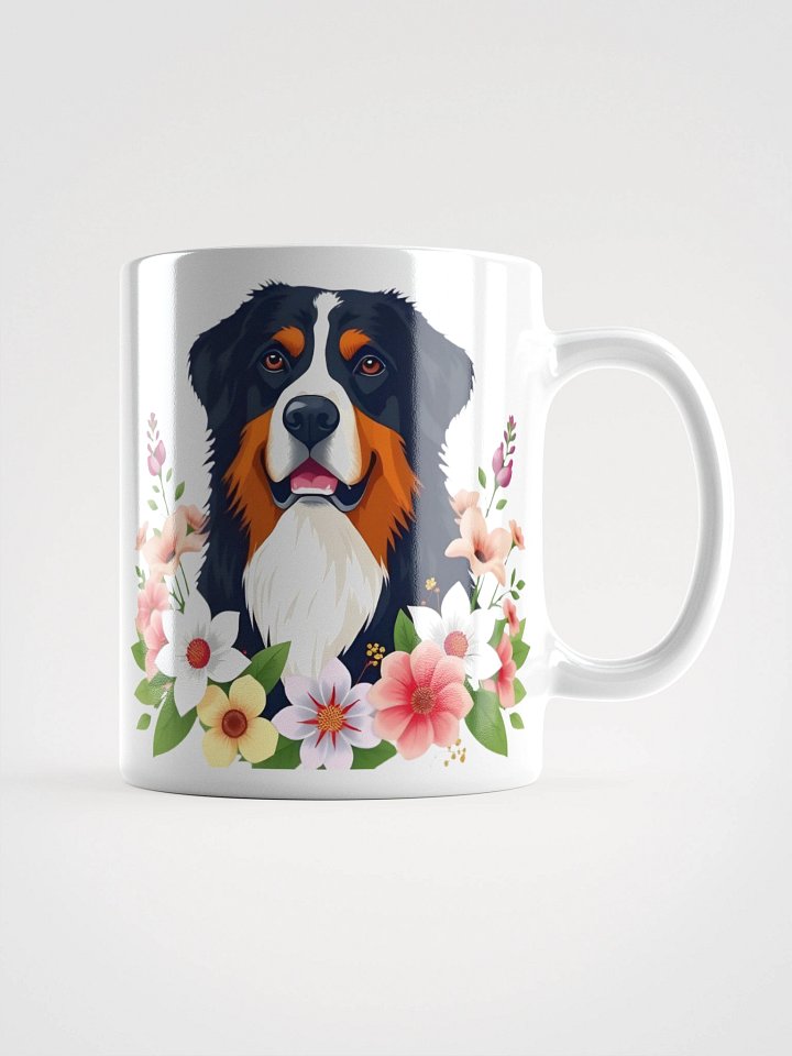 Floral Bernese Mountain Dog Mug product image (1)