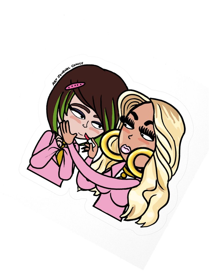 Chloe x Lily Sticker!!! 🩷💖💚🦖 product image (2)