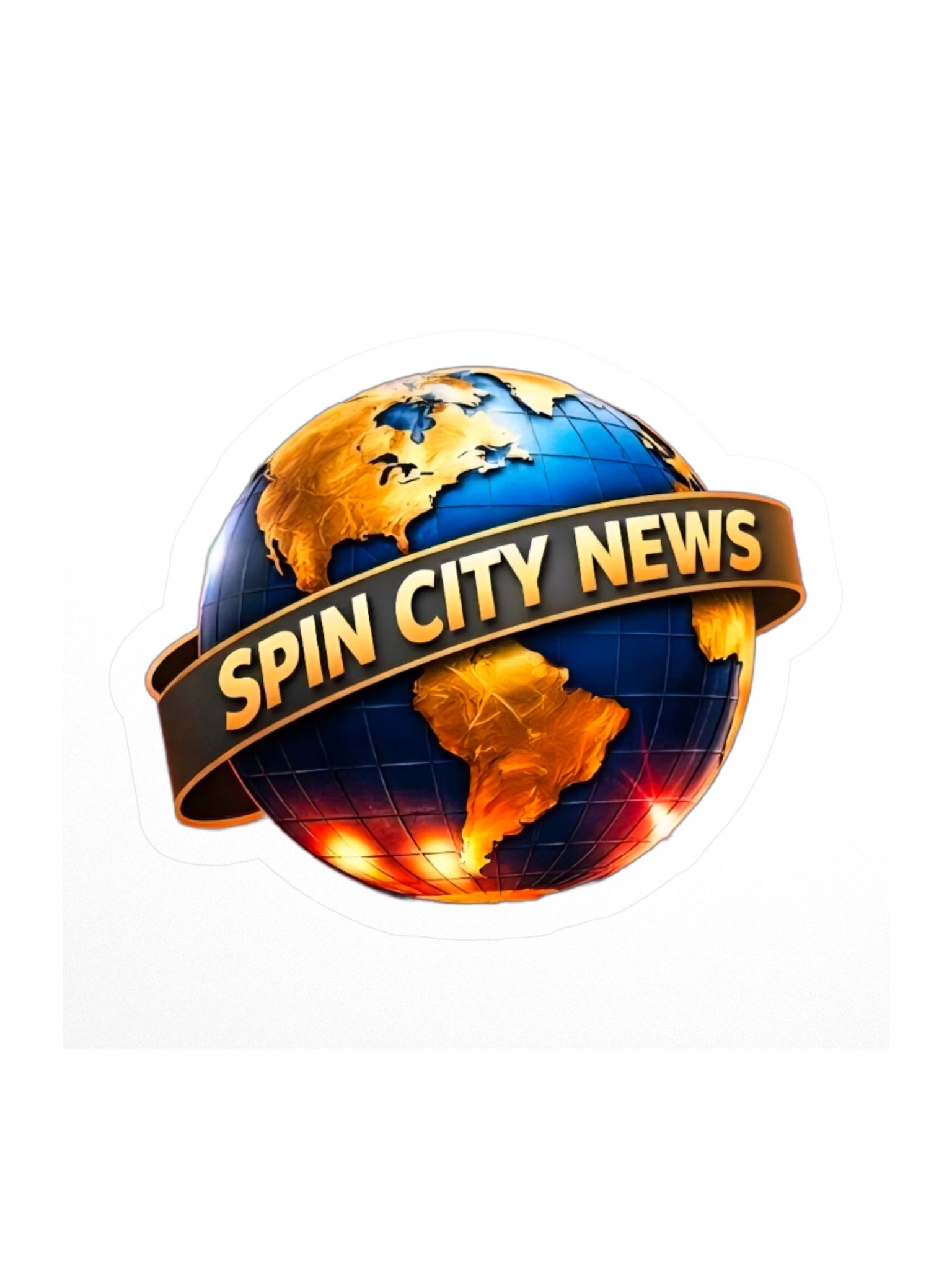 Spin City News Globe Sticker product image (3)