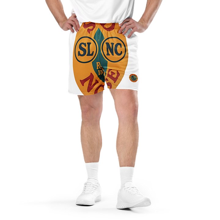 SLNC Logo Mesh Shorts (White) product image (2)