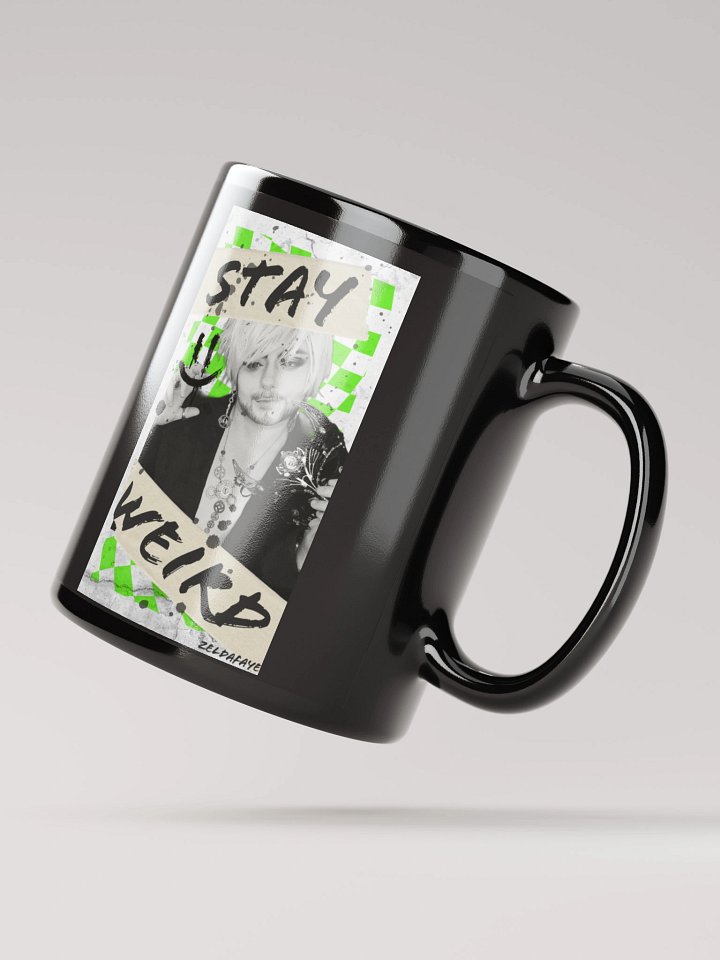 Stay Weird Zelda Barbas Black Glossy Mug product image (4)
