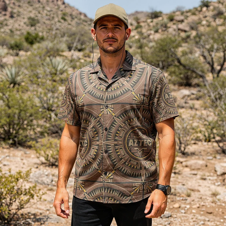Aztec Ritual Shirt — Ancient Geometry 01 product image (2)