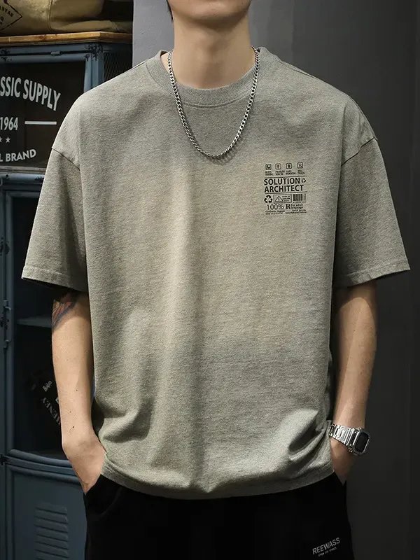Retro Washed-print Short-sleeve T-shirt product image (3)