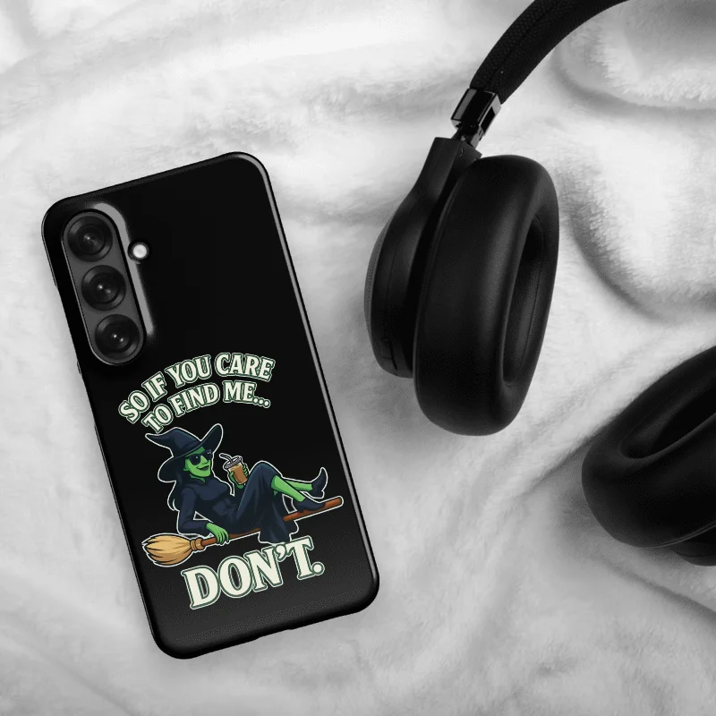 Wicked Samsung Case – Snap Fit Cover – Green Witch Coffee Break Aesthetic – Gift for Broadway Fans product image (49)