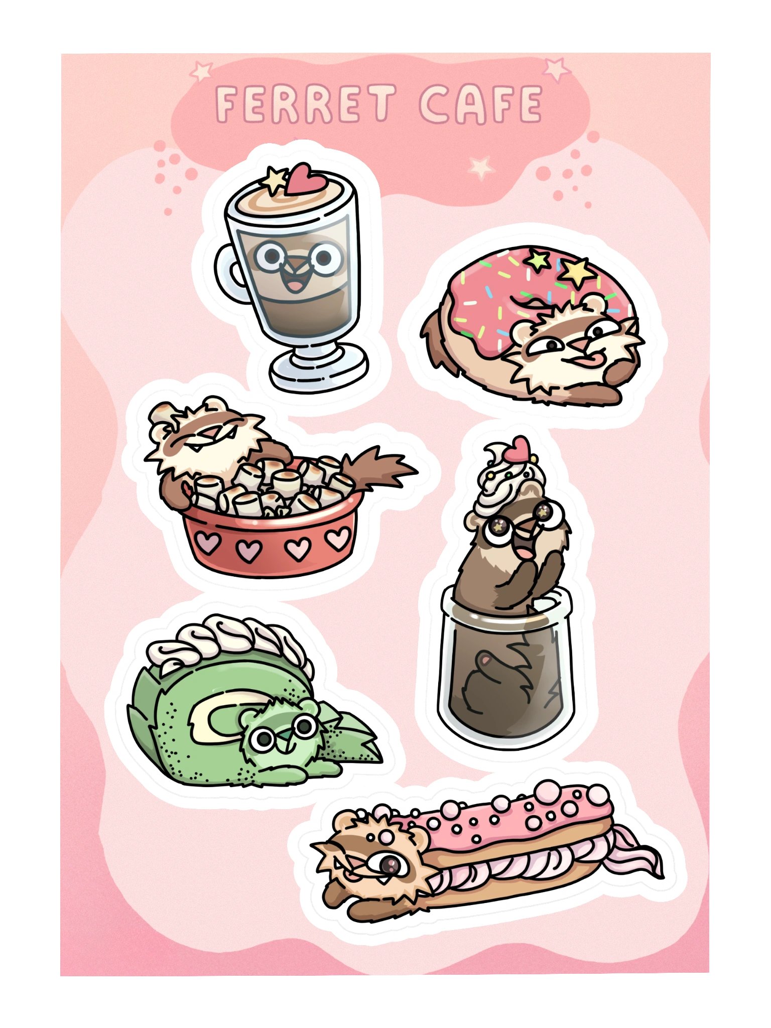 Ferret Cafe - Sticker Sheet product image (3)