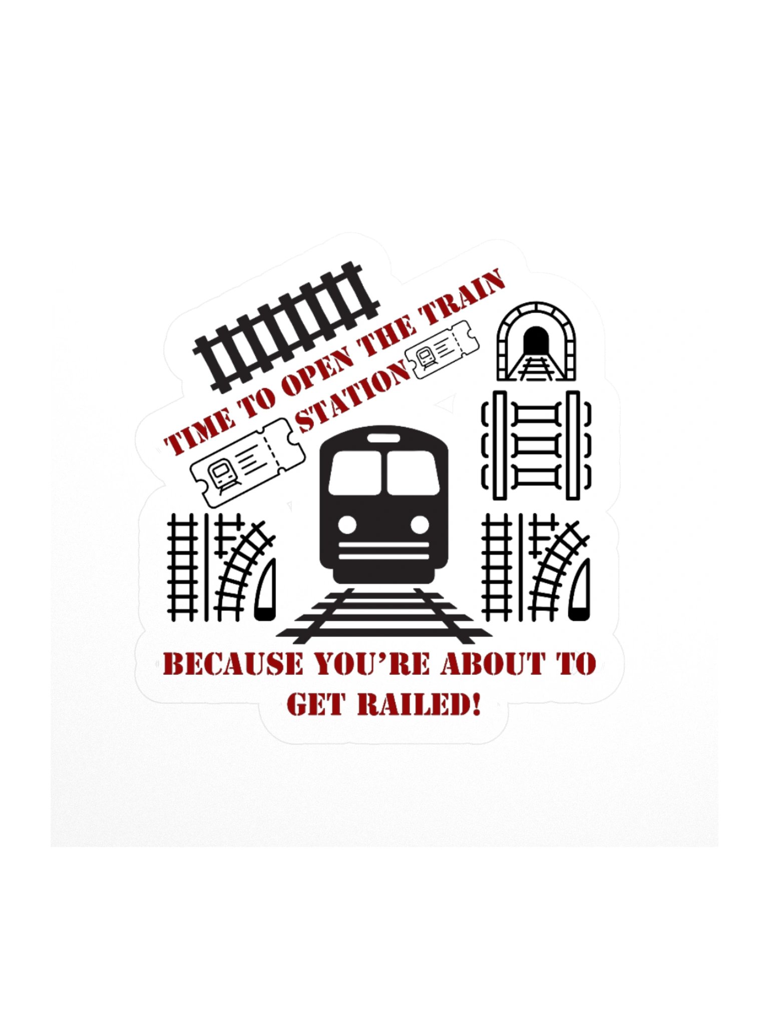 Time To Open The Train Station Kisscut Sticker product image (1)