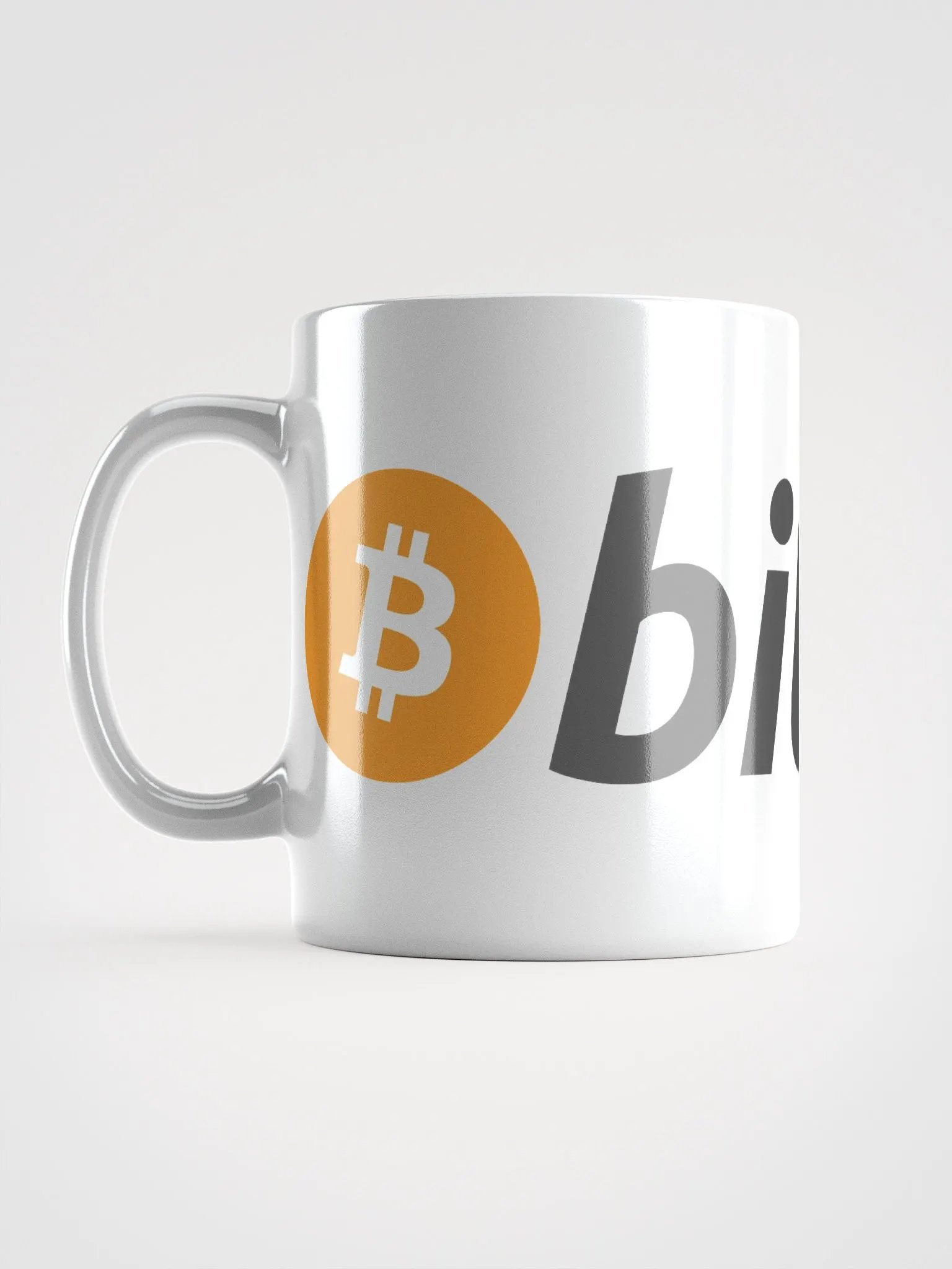 Bitcoin Logo White Glossy Mug product image (2)